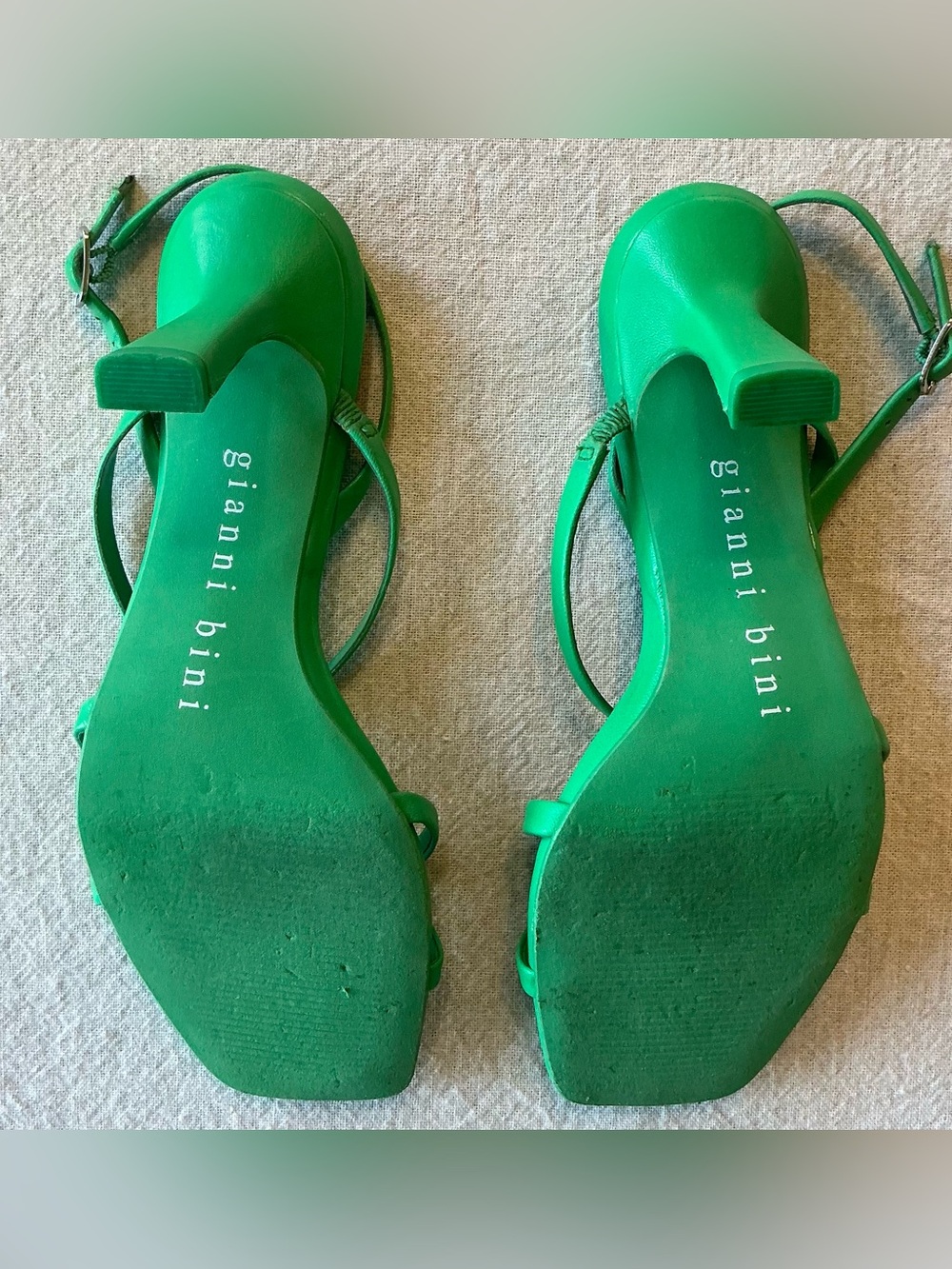 Glam Y2K Rave Green Strappy Heels - Picture 5 of 6